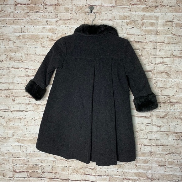 Rothschild girls charcoal wool peacoat Sz 5 - Picture 3 of 5